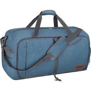 65L Travel DuffelBag,Foldable Weekender Bag with Shoes Compartment for Men Women